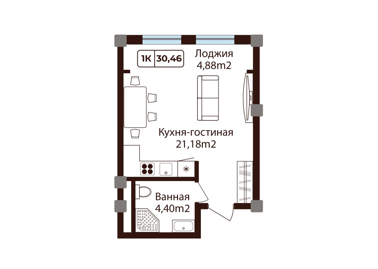 Планировка: Квартира №308